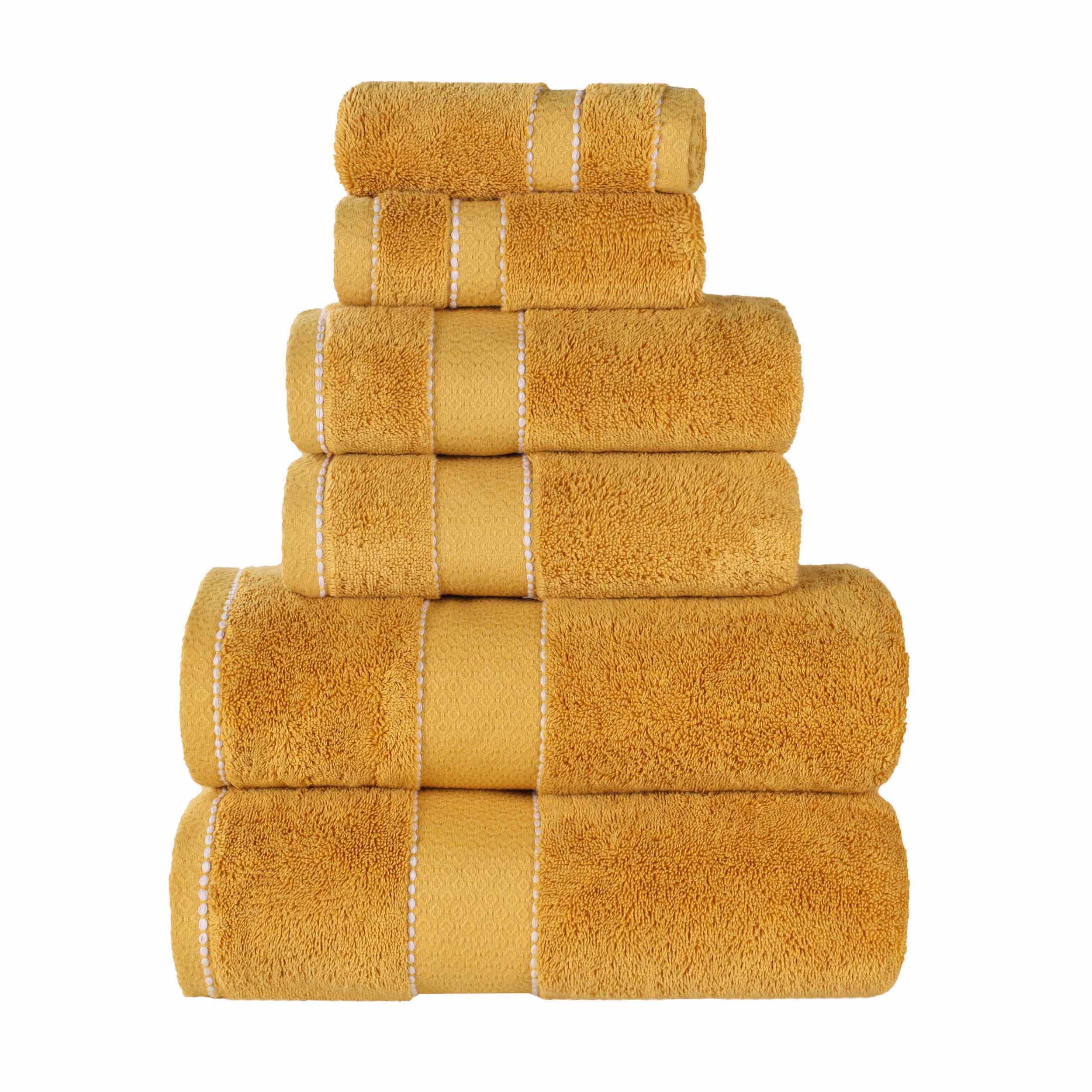 Niles Egyptian Giza Cotton Plush Heavyweight Soft 6 Piece Towel Set