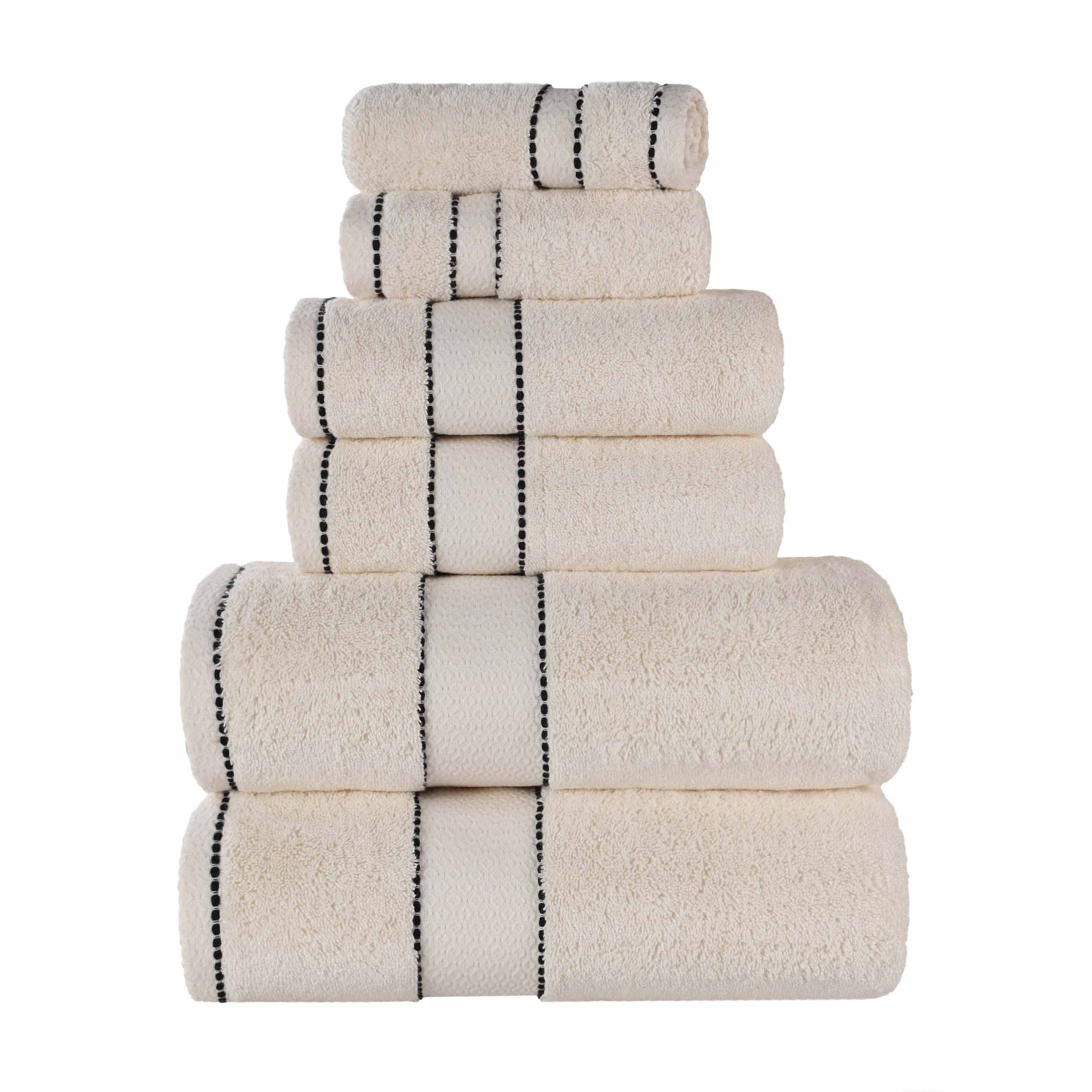 Niles Egyptian Giza Cotton Plush Heavyweight Soft 6 Piece Towel Set
