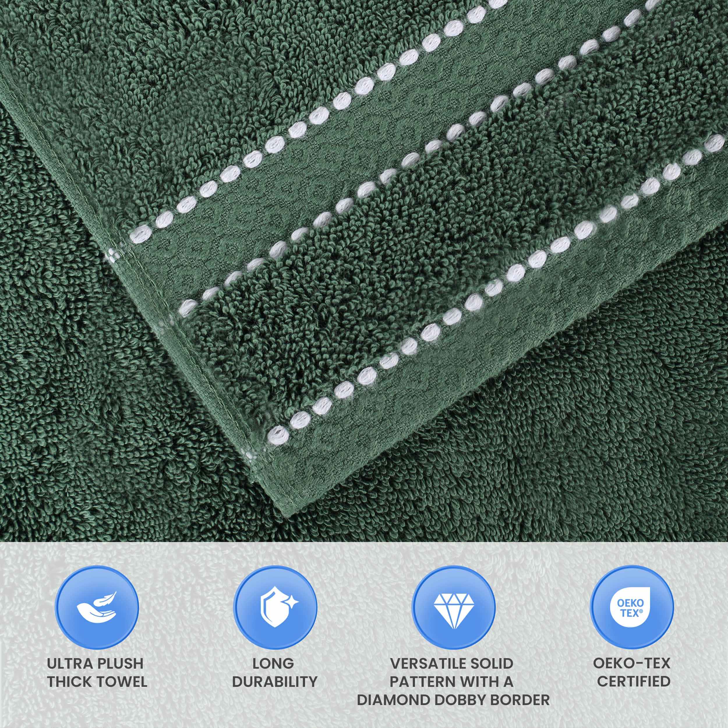 Giza Cotton Plush Absorbent Bath Towel Set of 3