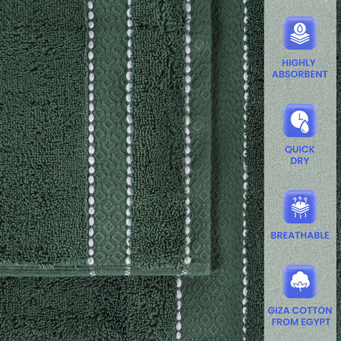 Giza Cotton Plush Absorbent Bath Towel Set of 3