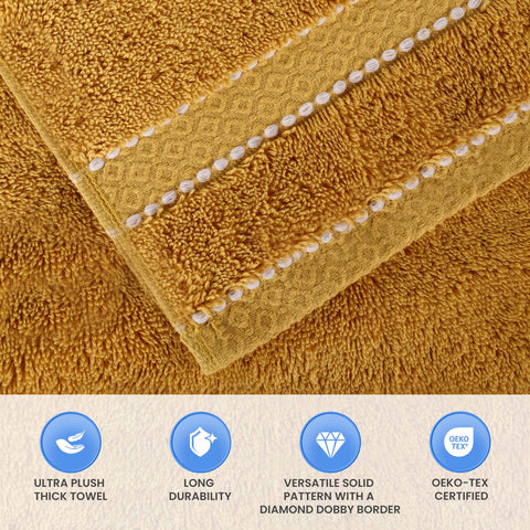 Giza Cotton Plush Absorbent Bath Towel Set of 3