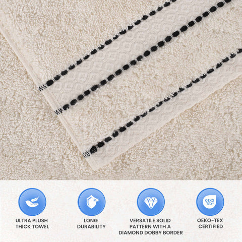 Giza Cotton Plush Absorbent Bath Towel Set of 3