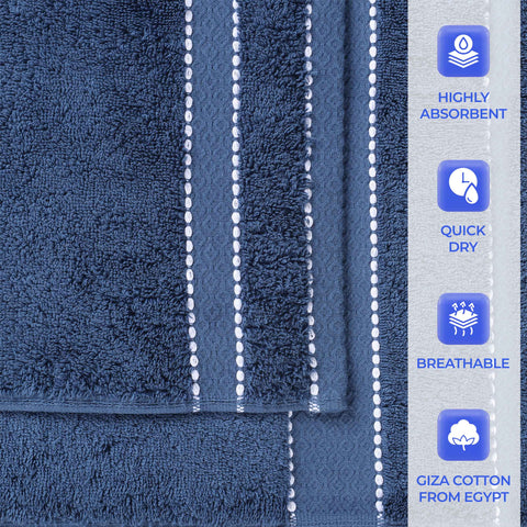Giza Cotton Plush Absorbent Bath Towel Set of 3