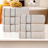 Niles Egyptian Giza Cotton Plush Thick Absorbent Hand Towel Set of 6