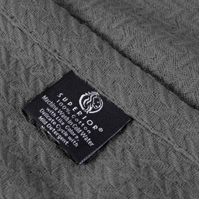Nobel Cotton Textured Jacquard Chevron Lightweight Woven Blanket