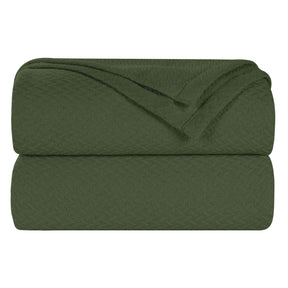 Nobel Cotton Textured Jacquard Chevron Lightweight Woven Blanket