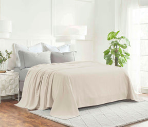 Nobel Cotton Textured Jacquard Chevron Lightweight Woven Blanket