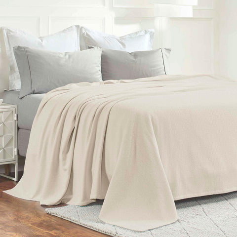 Nobel Cotton Textured Jacquard Chevron Lightweight Woven Blanket