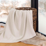 Nobel Cotton Textured Jacquard Chevron Lightweight Woven Blanket