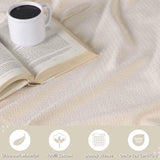 Nobel Cotton Textured Jacquard Chevron Lightweight Woven Blanket