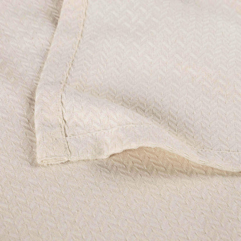 Nobel Cotton Textured Jacquard Chevron Lightweight Woven Blanket