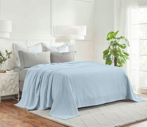 Nobel Cotton Textured Jacquard Chevron Lightweight Woven Blanket