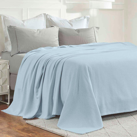Nobel Cotton Textured Jacquard Chevron Lightweight Woven Blanket
