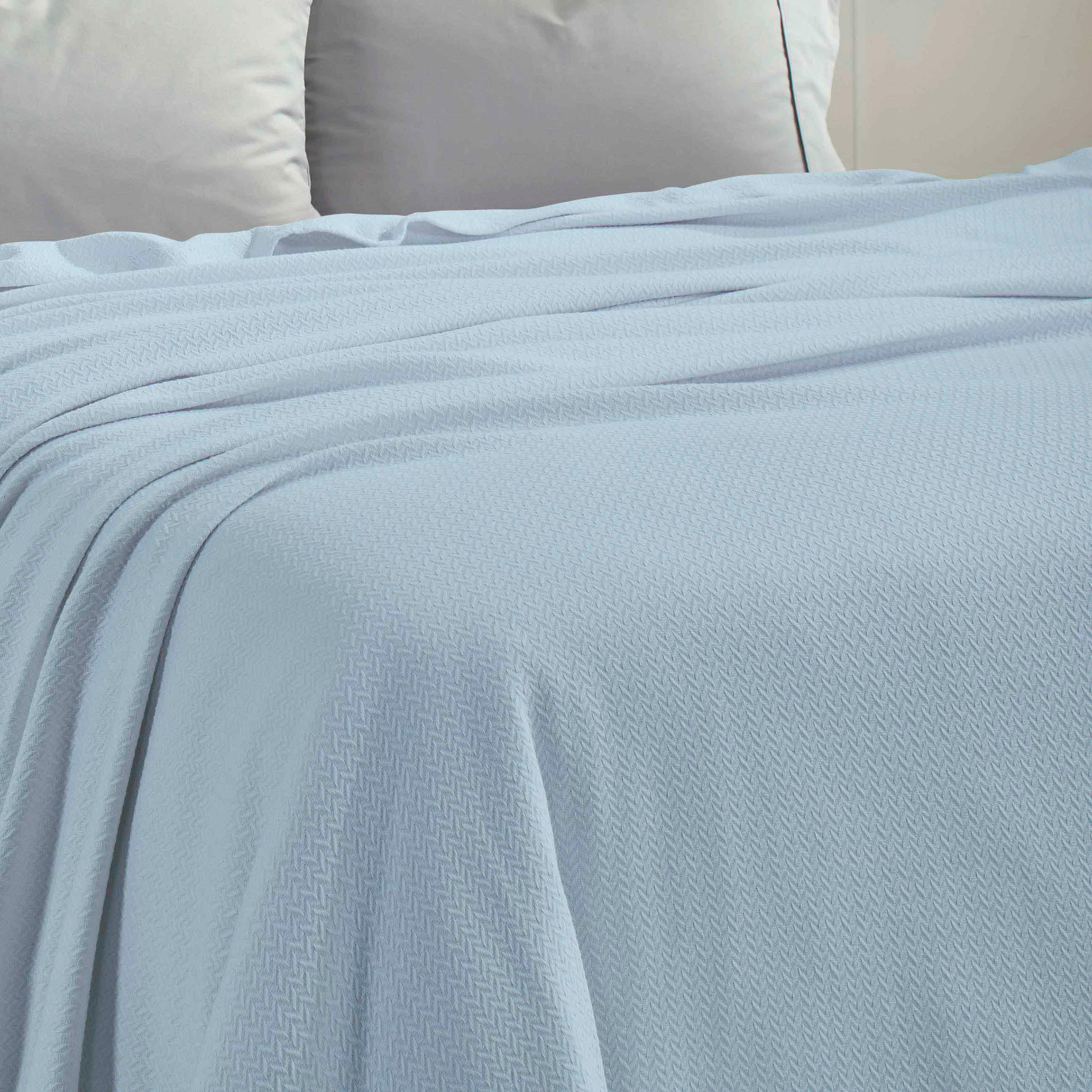 Nobel Cotton Textured Jacquard Chevron Lightweight Woven Blanket