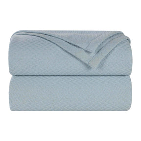 Nobel Cotton Textured Jacquard Chevron Lightweight Woven Blanket