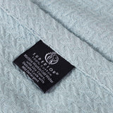Nobel Cotton Textured Jacquard Chevron Lightweight Woven Blanket