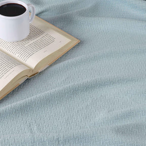 Nobel Cotton Textured Jacquard Chevron Lightweight Woven Blanket
