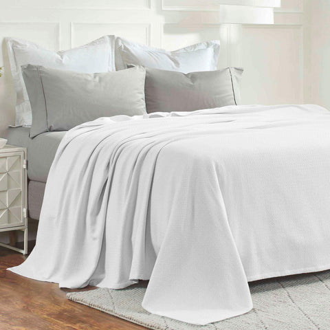 Nobel Cotton Textured Jacquard Chevron Lightweight Woven Blanket