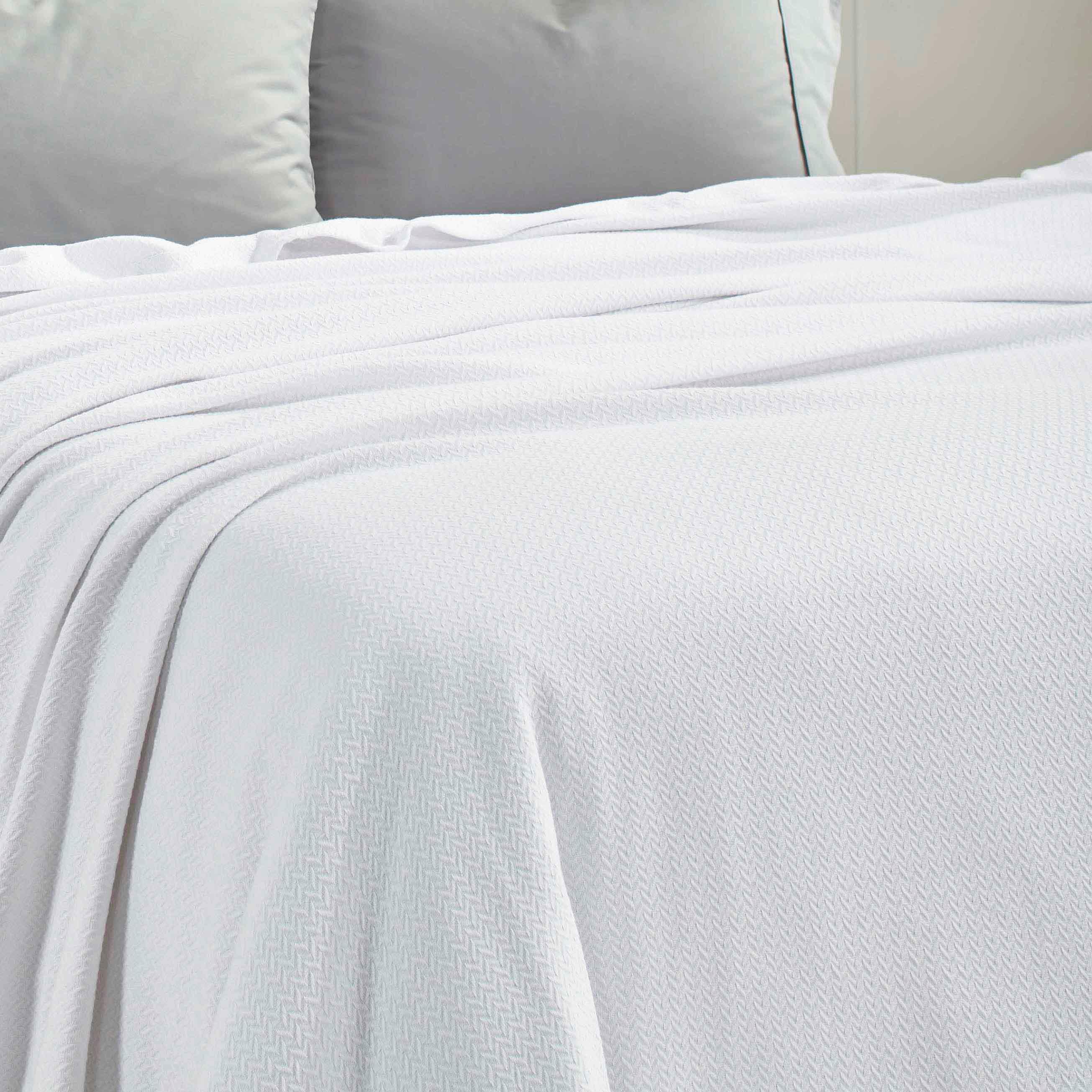 Nobel Cotton Textured Jacquard Chevron Lightweight Woven Blanket