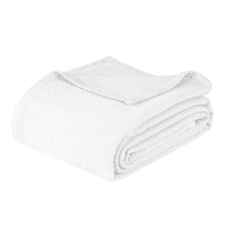 Nobel Cotton Textured Jacquard Chevron Lightweight Woven Blanket
