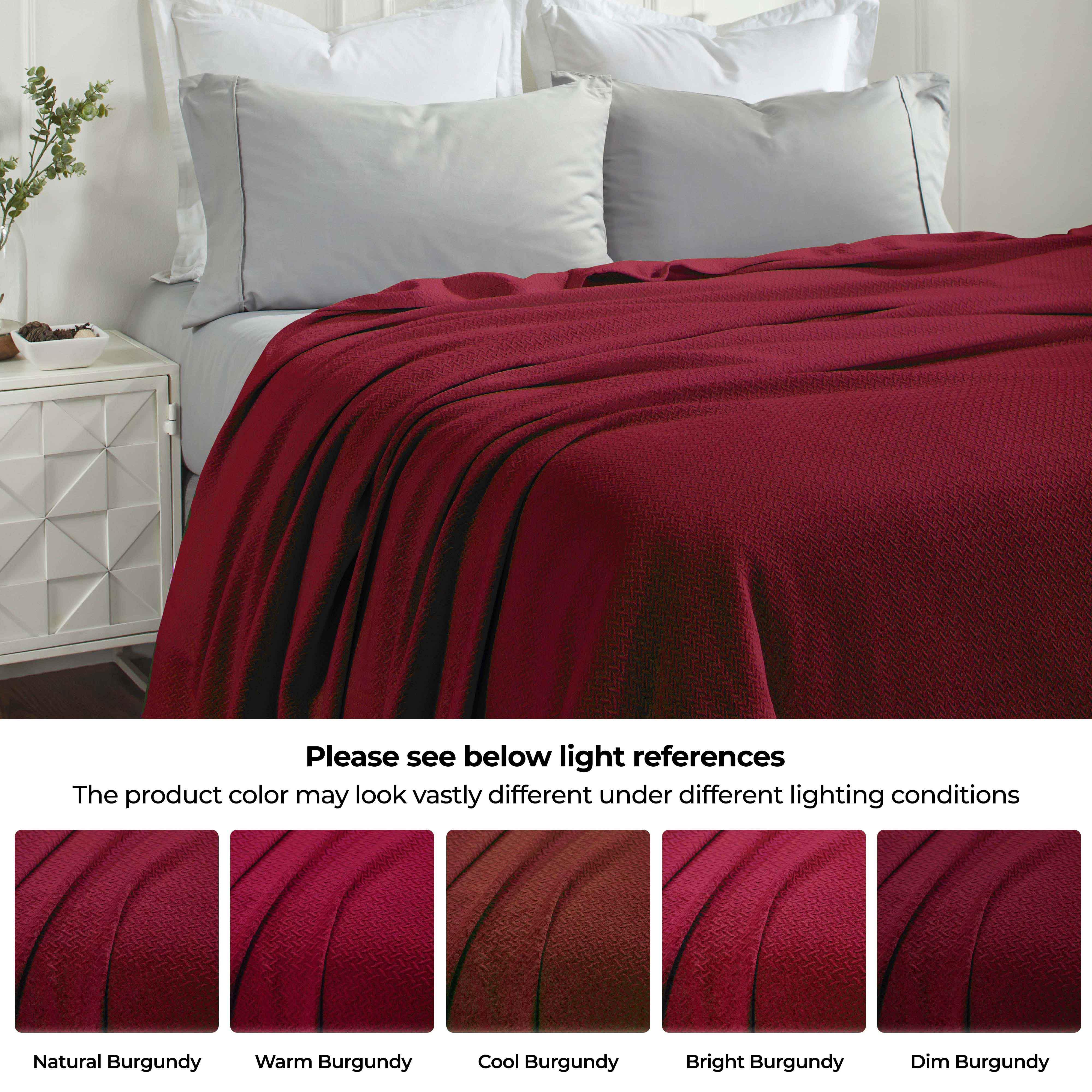 Nobel Cotton Textured Jacquard Chevron Lightweight Woven Blanket