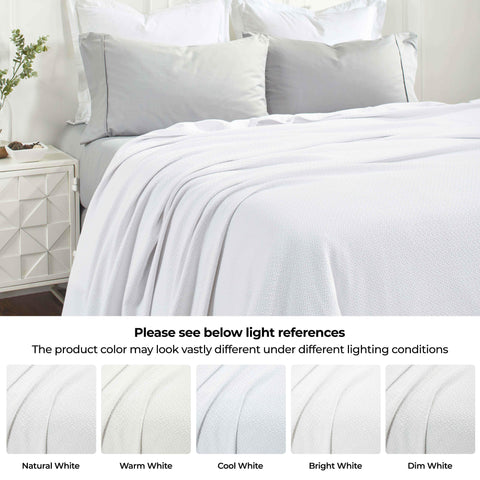 Nobel Cotton Textured Jacquard Chevron Lightweight Woven Blanket