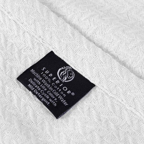 Nobel Cotton Textured Jacquard Chevron Lightweight Woven Blanket