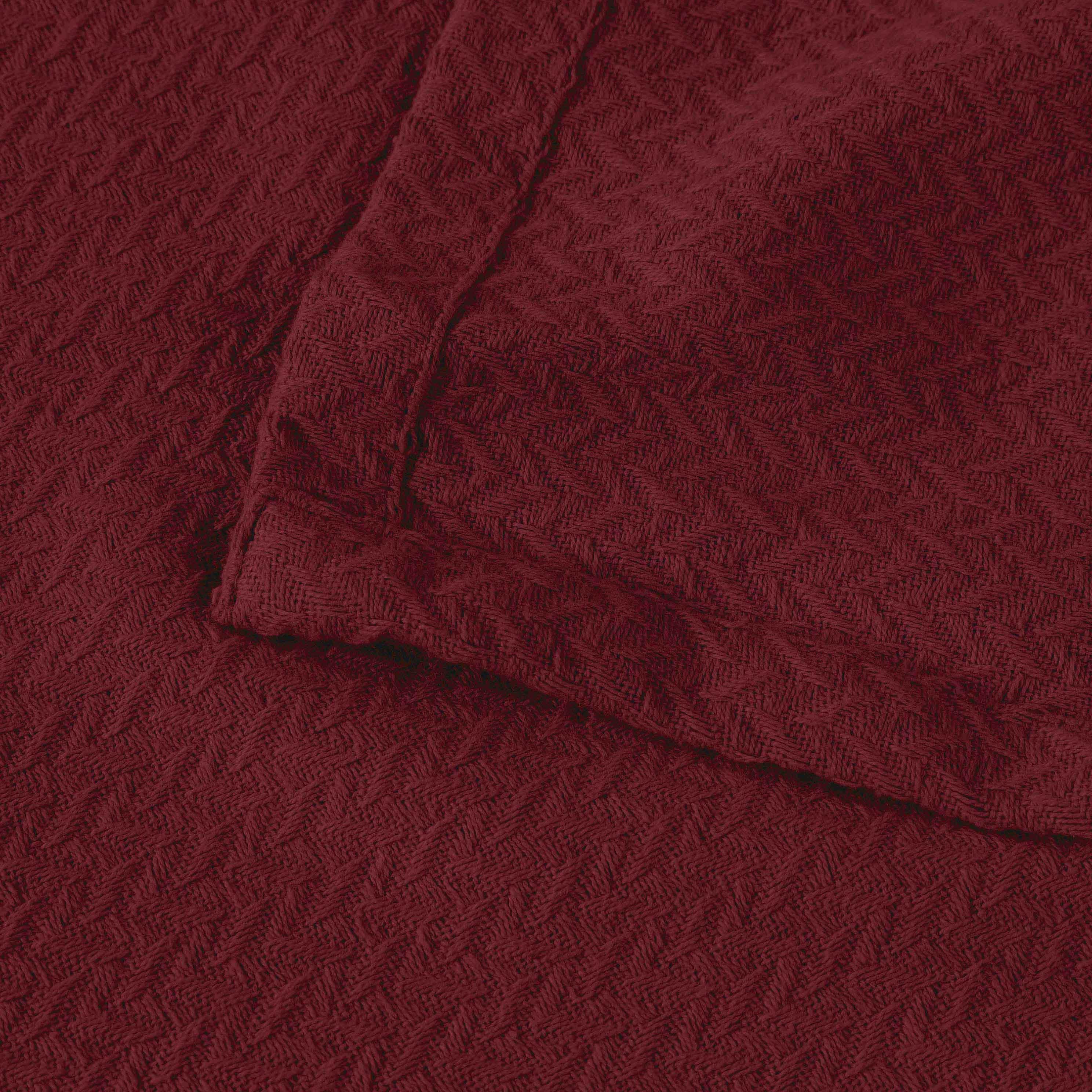 Nobel Cotton Textured Jacquard Chevron Lightweight Woven Blanket
