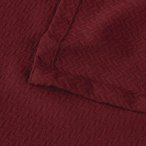 Nobel Cotton Textured Jacquard Chevron Lightweight Woven Blanket