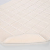 Nora Cotton Solid Absorbent Thick Checkered Washable Bath Mat Set of 2