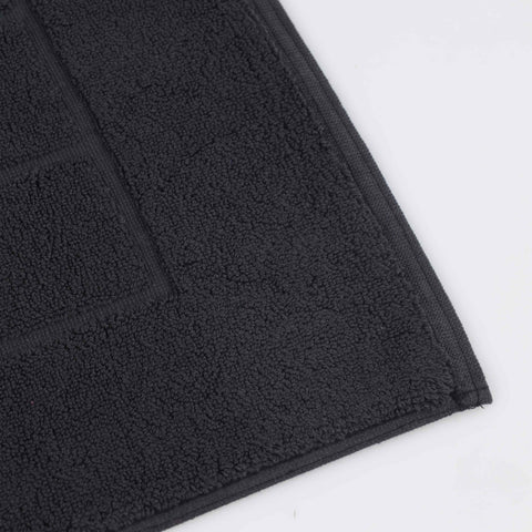 Nora Cotton Thick Solid Checkered Washable Bath Mat Set of 2