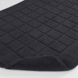 Nora Cotton Thick Solid Checkered Washable Bath Mat Set of 2