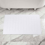 Nora Cotton Thick Solid Checkered Washable Bath Mat Set of 2