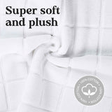 Nora Cotton Thick Solid Checkered Washable Bath Mat Set of 2
