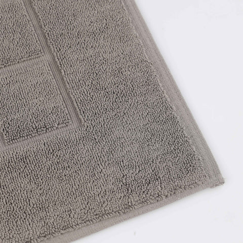 Nora Cotton Thick Solid Checkered Washable Bath Mat Set of 2