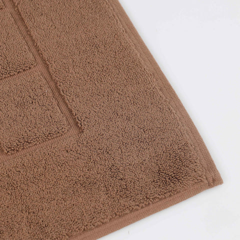 Nora Cotton Thick Solid Checkered Washable Bath Mat Set of 2