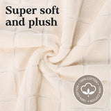 Nora Cotton Solid Absorbent Thick Checkered Washable Bath Mat Set of 2