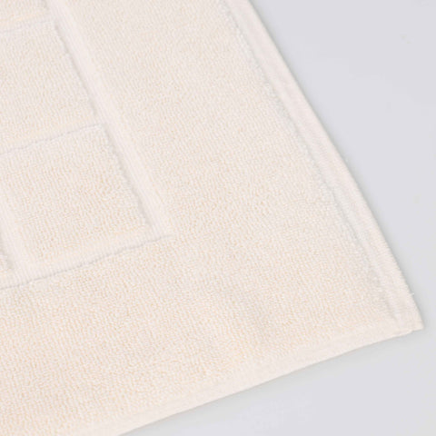Nora Cotton Thick Solid Checkered Washable Bath Mat Set of 2