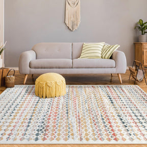 Numair Abstract Geometric Diamonds Indoor Area Rug or Runner Rug