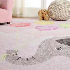 Nursery Elephant Anti-Skid Backing Indoor Area Rug