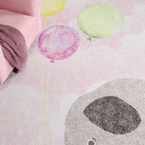 Nursery Elephant Anti-Skid Backing Indoor Area Rug