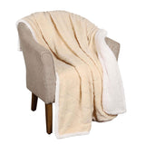 Nuuk Jacquard Lattice Fleece Plush Fluffy Sherpa Reversible Blanket