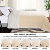 Nuuk Jacquard Lattice Fleece Plush Fluffy Sherpa Reversible Blanket