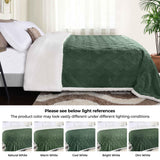 Nuuk Jacquard Lattice Fleece Plush Fluffy Sherpa Reversible Blanket