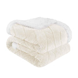 Nuuk Jacquard Lattice Fleece Plush Fluffy Sherpa Reversible Blanket