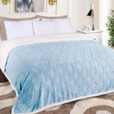 Nuuk Jacquard Lattice Fleece Plush Fluffy Sherpa Reversible Blanket