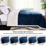 Nuuk Jacquard Lattice Fleece Plush Fluffy Sherpa Reversible Blanket