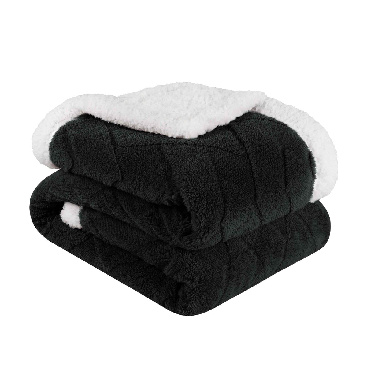 Sherpa Fleece Blanket Reversible Plush Fluffy Nuuk Jacquard