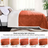 Nuuk Jacquard Lattice Fleece Plush Fluffy Sherpa Reversible Blanket