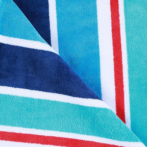 Ocean Stripe Oversized Cotton 4 Piece Beach Towel Set